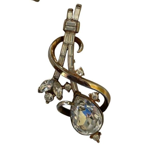 Vintage 1951 Trifari Alfred Philippe Gems Of India Brooch Earring Set Excellent - Picture 10 of 10